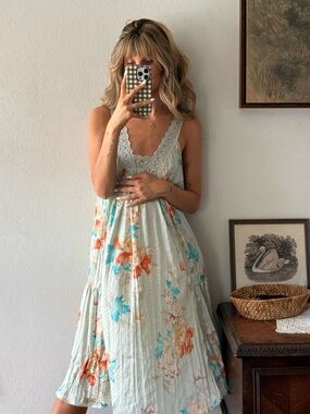 floral flowy slip dress
